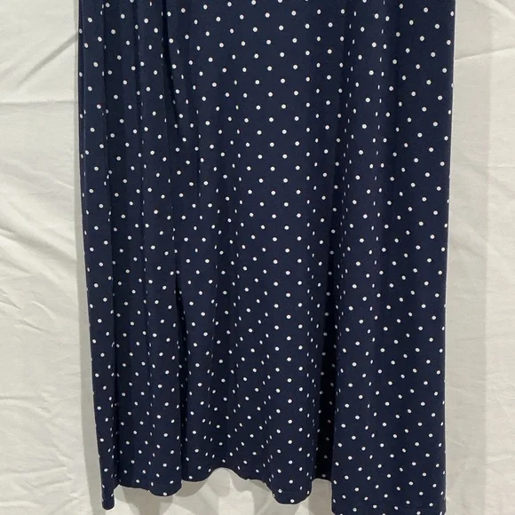 Old Navy Dark Blue and White Dotted Midi Dress - Picture 3 of 6